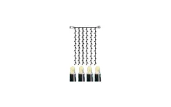 System Led Startrading<Star Trading Ljusgardin System LED 1x2m Varmvit Svart Kabel