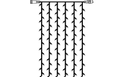 System Led Startrading<Star Trading Ljusgardin System LED 1x2m Varmvit Svart Kabel