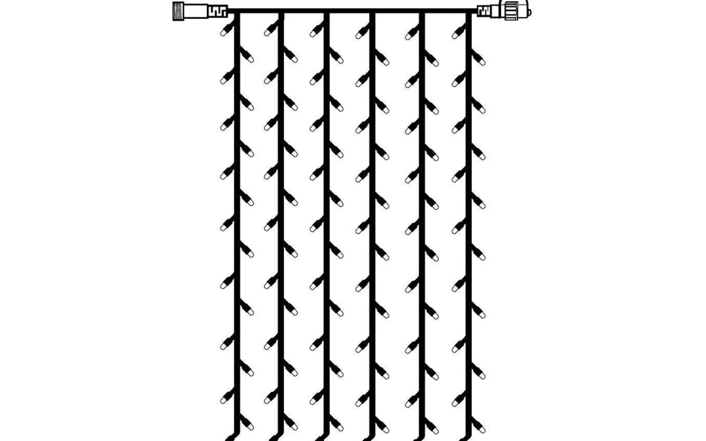 System Led Startrading<Star Trading Ljusgardin System LED 1x2m Varmvit Svart Kabel