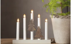 Tillbehör Till Adventsljusstakar<Star Trading Ljusmanschett Gran Brun 2-pack