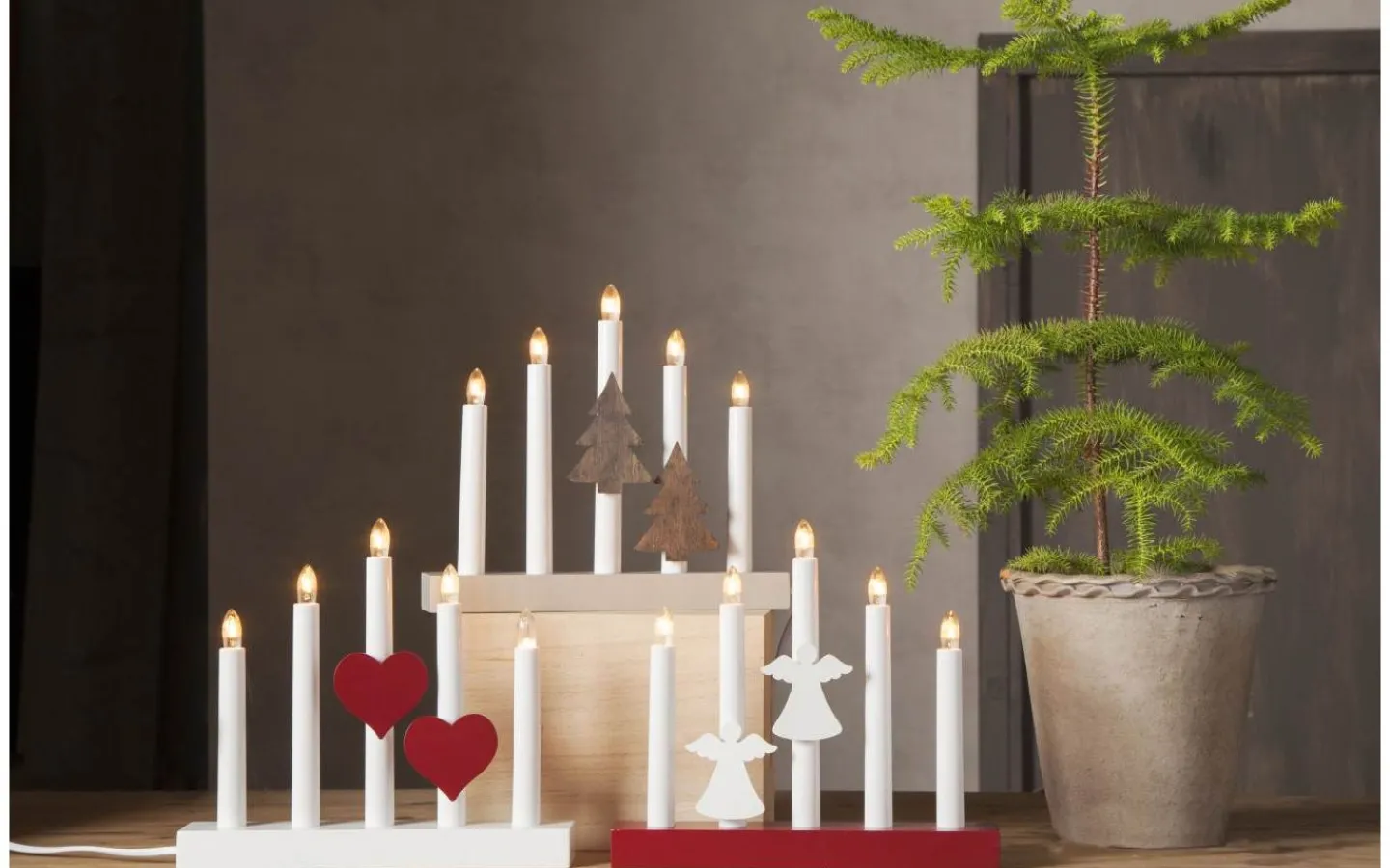 Tillbehör Till Adventsljusstakar<Star Trading Ljusmanschett Gran Brun 2-pack