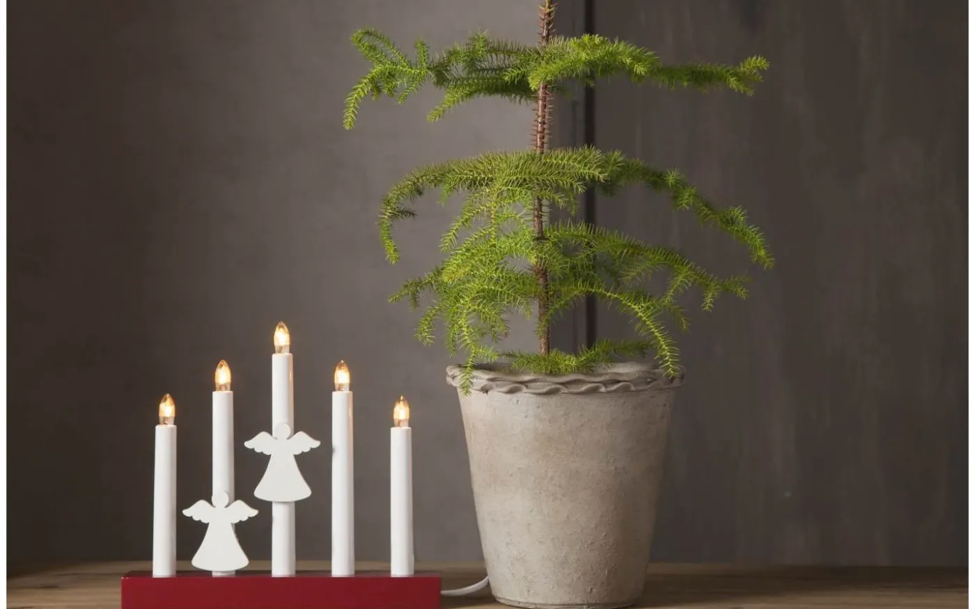 Ljusmanschett Ängel Vit 2-pack