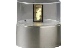 Ljuslyktor|Blockljus Utomhus<Konstsmide Ljusmarschall med Fjärrkontroll Silver IP44