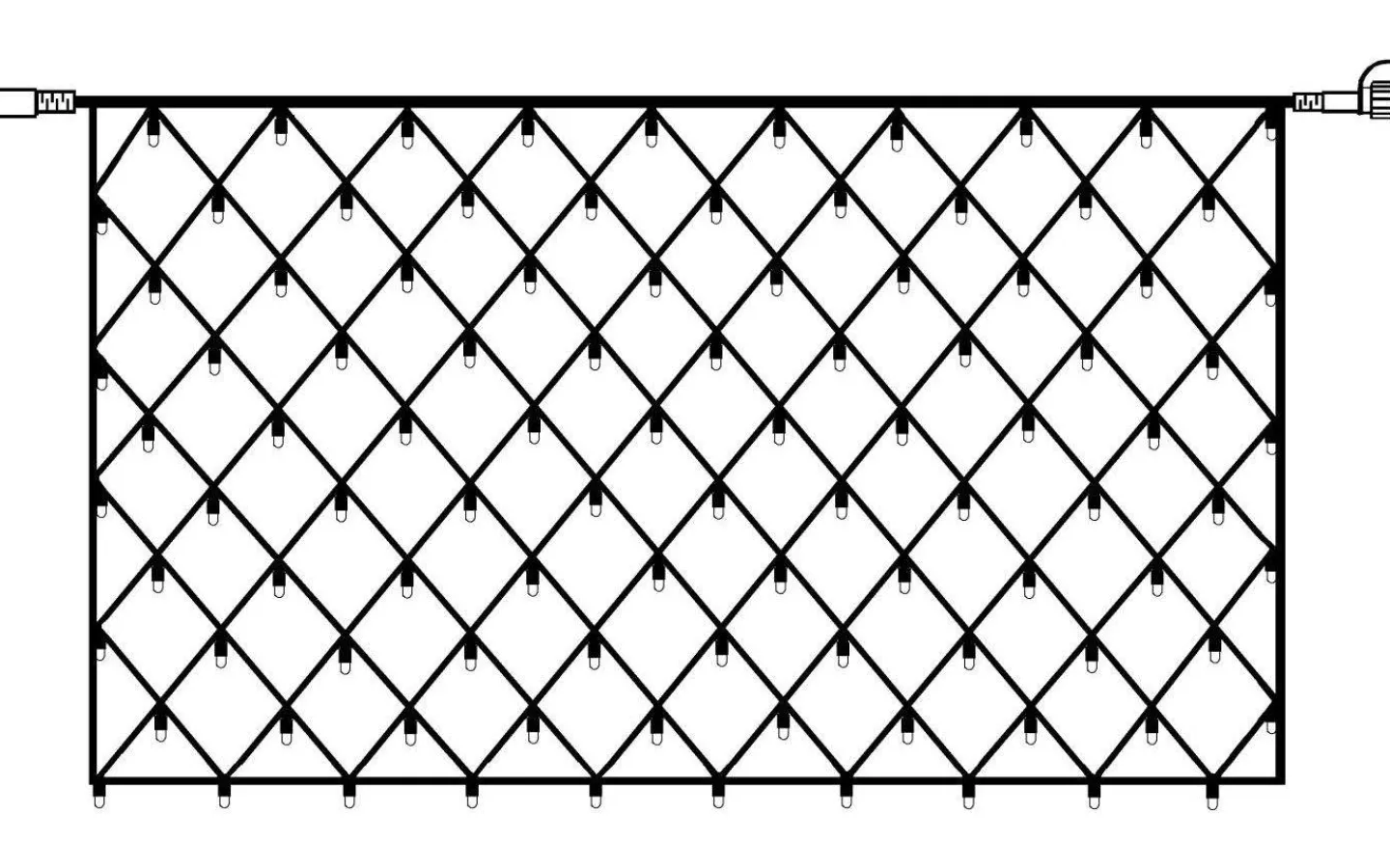System Led Startrading<Star Trading Ljusnät System LED 2x1m Kallvit Svart Kabel