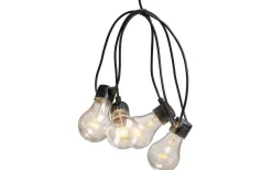 Batterislingor Utomhus|Batterislingor Utomhus<Konstsmide Ljusslinga Batteridriven 5L Svart Med Timer 2m EVV