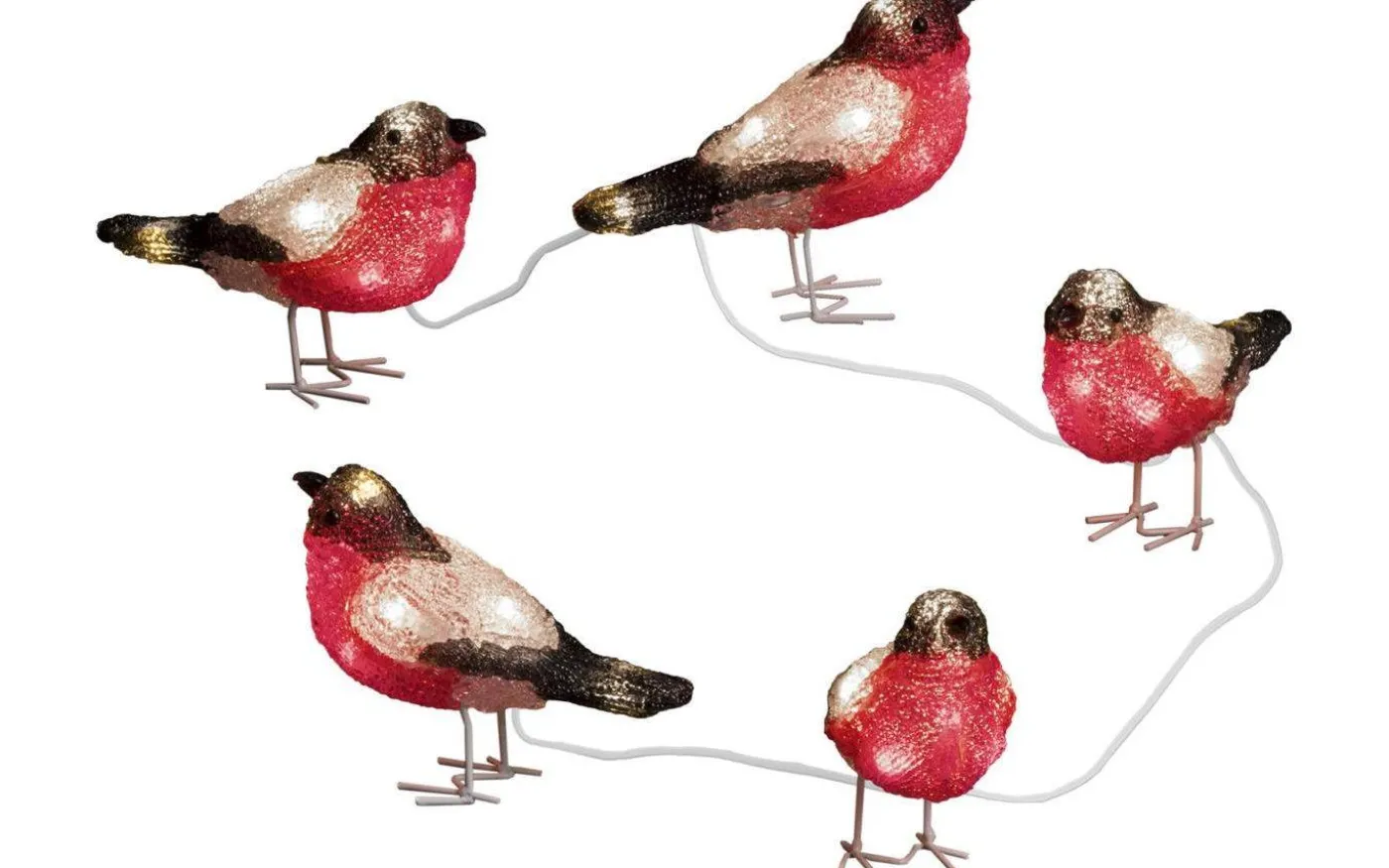 Ljusslinga Domherre 4m Röd IP44