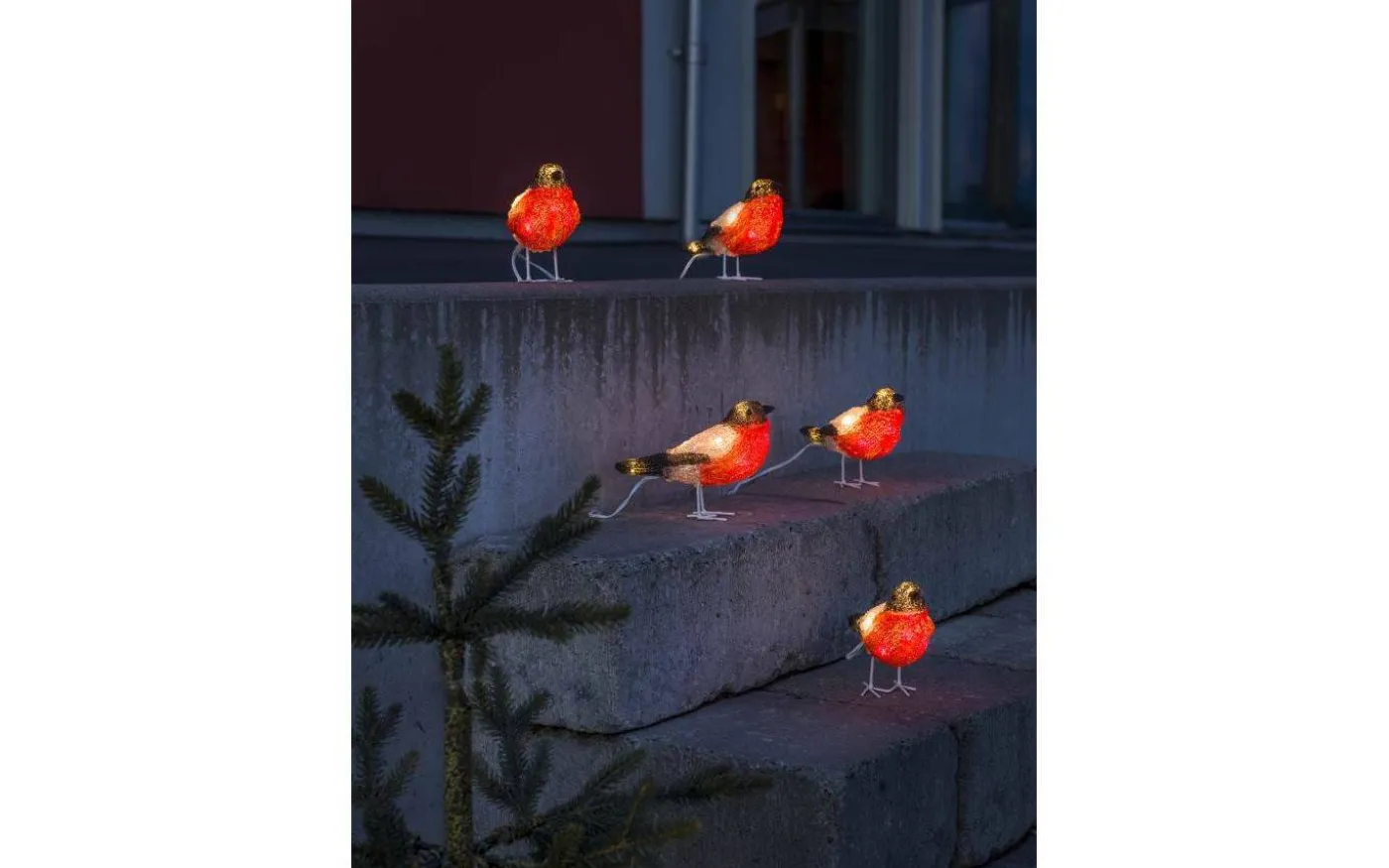 Ljusslinga Domherre 4m Röd IP44