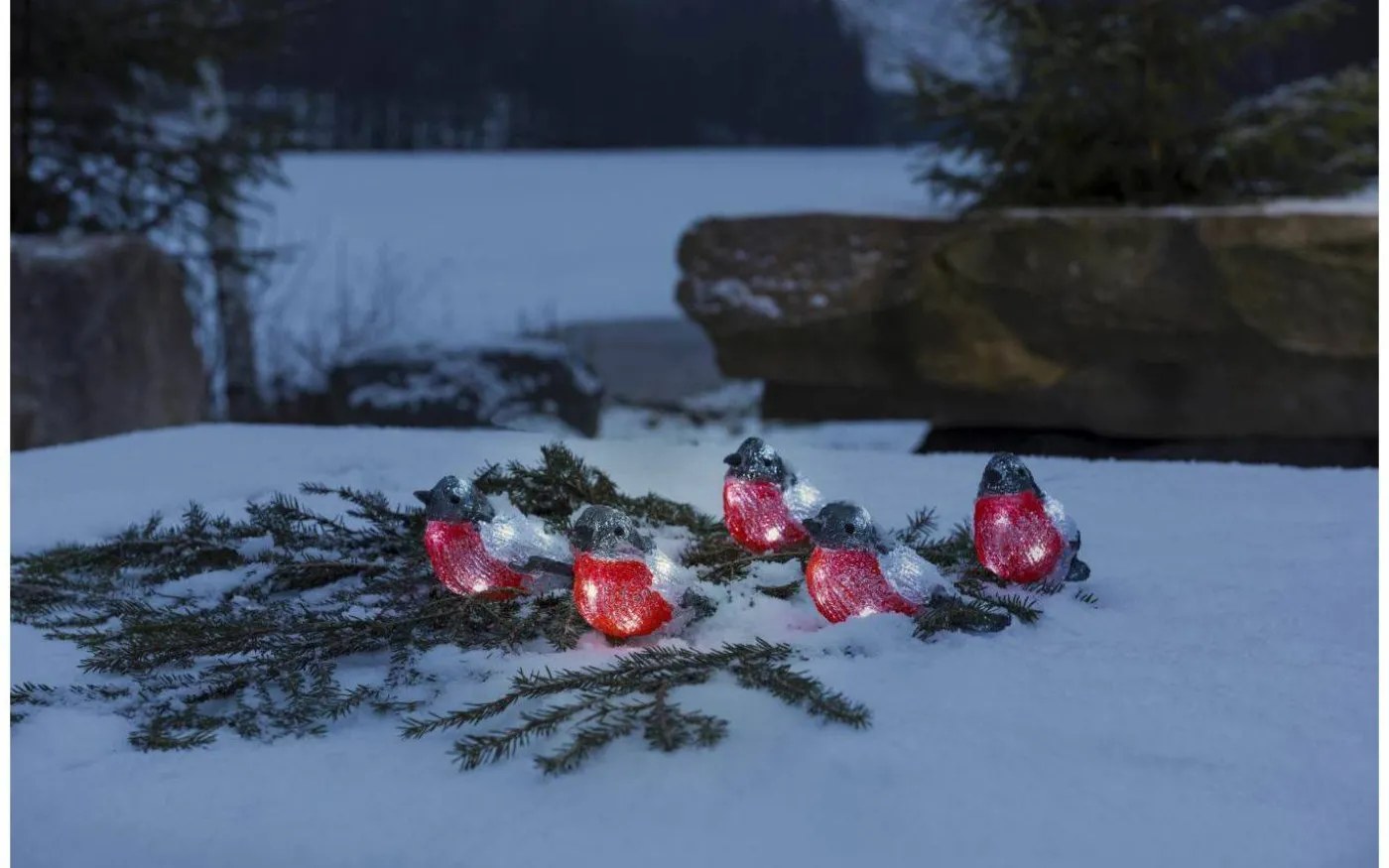 Ljusslinga Domherre 4m Röd IP44