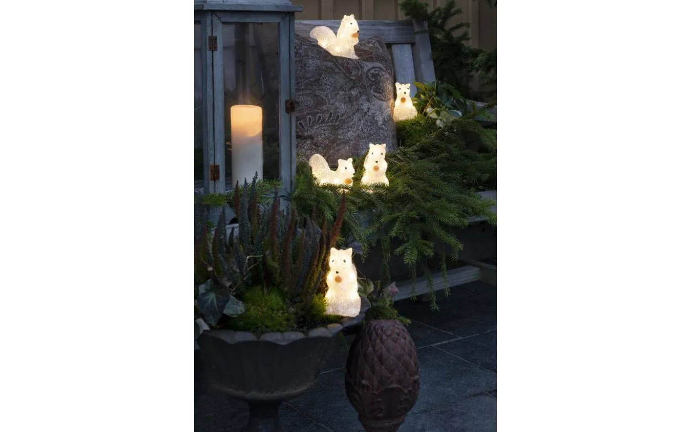 Ljusslinga Ekorre 4m Vit IP44