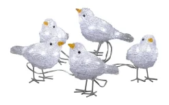 Julpynt Utomhus|Utomhusdekorationer<Konstsmide Ljusslinga Fåglar 4m Neutralvit IP44