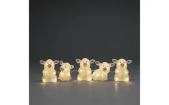 Konstsmide Ljusslinga Grisar 4m Vit IP44* Julpynt Utomhus|Utomhusdekorationer