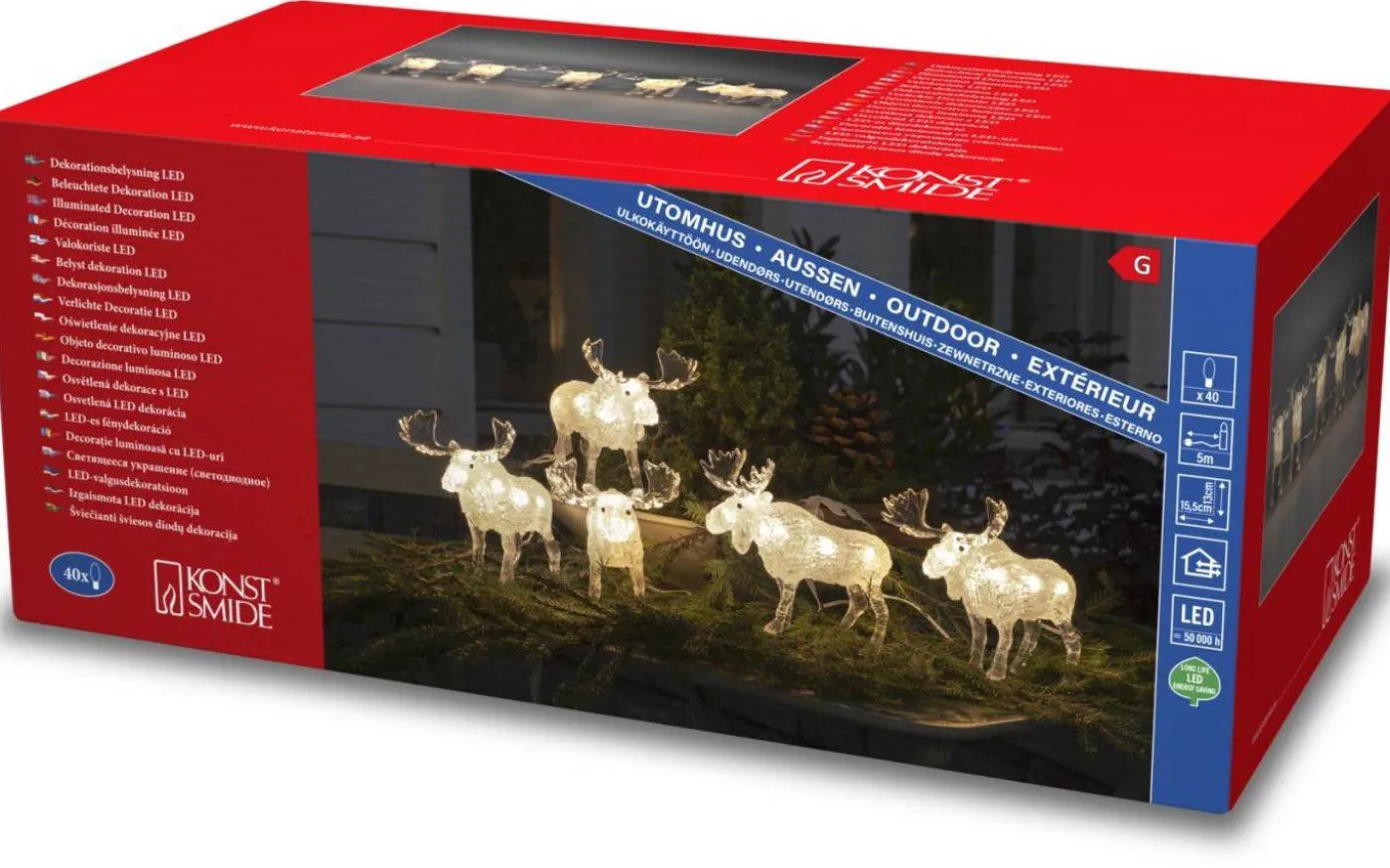 Ljusslinga Älg 4m Varmvita LED IP44