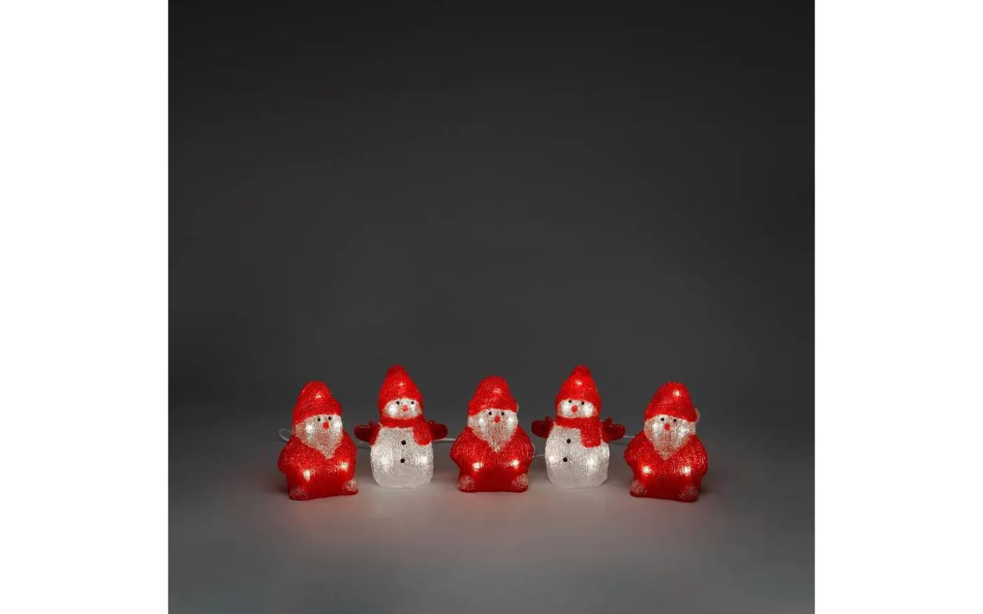 Ljusslinga Snögubbar& Tomtar 5-Pack IP44