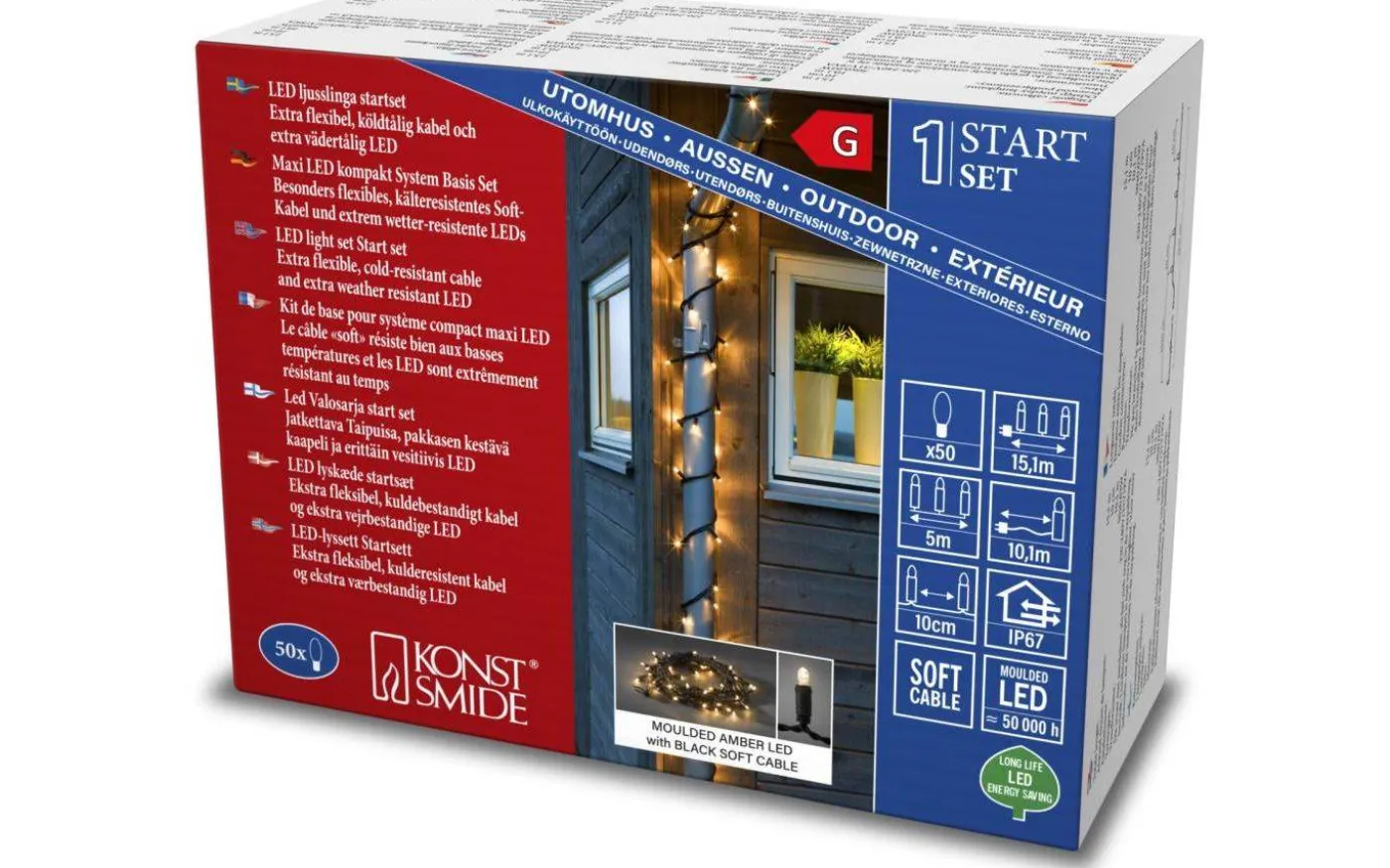 Ljusslinga Start System LED 31V 4,9m Amber IP44 Svart