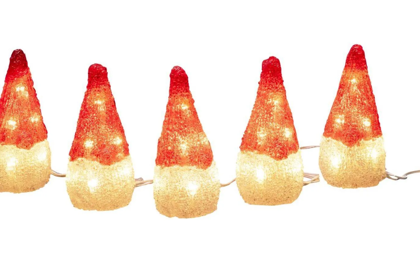 Julpynt Utomhus<Konstsmide Ljusslinga Tomtar i Akryl 4m IP44