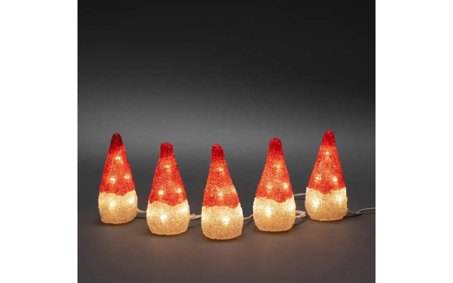 Julpynt Utomhus<Konstsmide Ljusslinga Tomtar i Akryl 4m IP44
