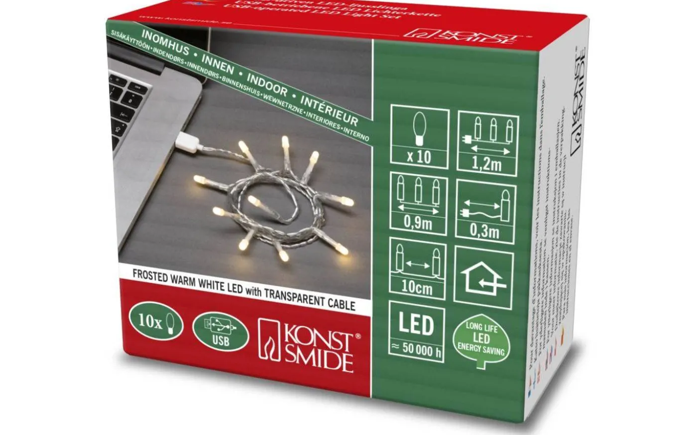 Ljusslinga USB 90cm Varmvit