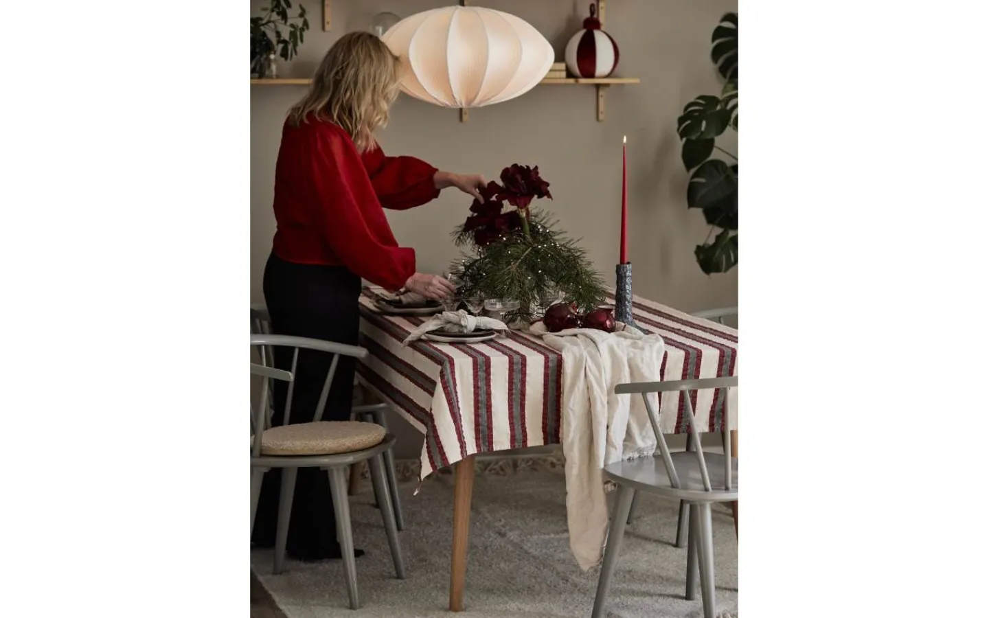 Bordsdukar|Inredning Jul<Svanefors Lollo Duk 145x280cm Röd