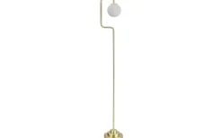 Golvlampor<Oriva London Golvlampa 146cm Borstad Mässing
