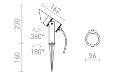 Markbelysning<Rendl Lorca Spotlight LED 5W 3000K Antracit IP65