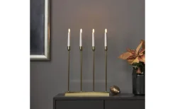 Lottie Batteridriven Adventsljusstake 48cm Mässing