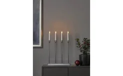 Star Trading Lottie Batteridriven Adventsljusstake 48cm Krom* Batteridrivna Adventsljusstakar|Visa Alla Adventsljusstakar