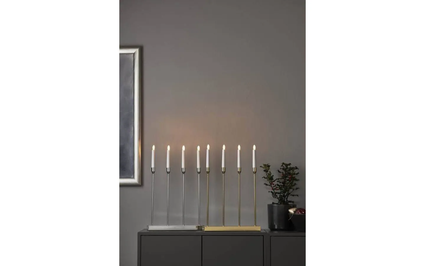 Star Trading Lottie Batteridriven Adventsljusstake 48cm Krom* Batteridrivna Adventsljusstakar|Visa Alla Adventsljusstakar