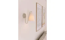 Globen Lighting Lou Vägglampa Vit Bouclé/Beige* Lampetter