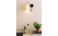 Globen Lighting Lou Vägglampa Vit Bouclé/Svart* Lampetter