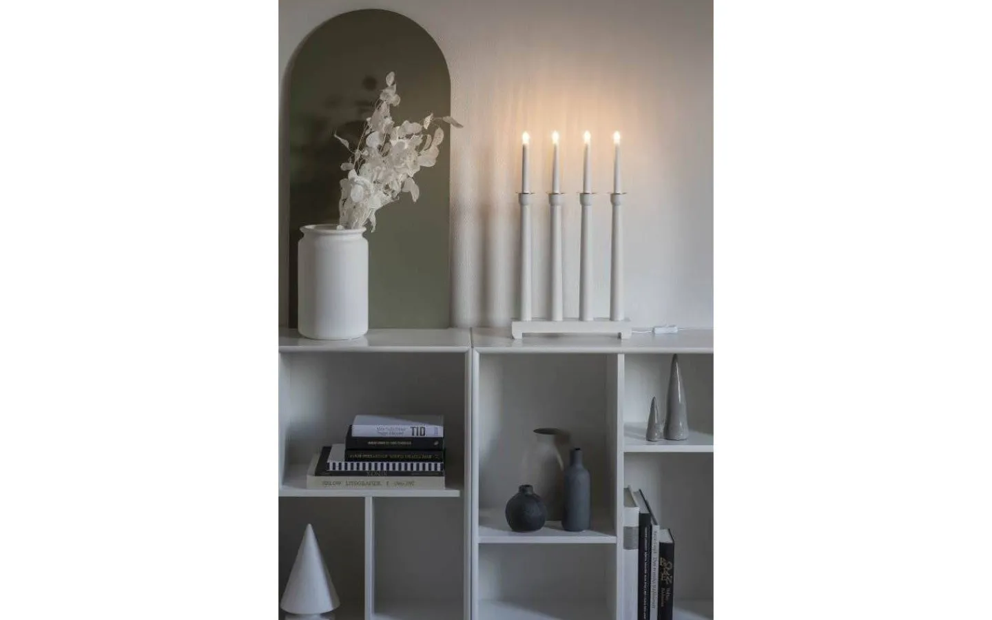 Konstsmide Lovis Adventsljusstake 4L 50cm Vit* Visa Alla Adventsljusstakar|Adventsljusstakar 31-60 Cm