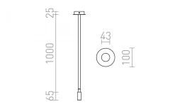 Sladdställ Med Sockel<Rendl Loyd 1 Taklampa Svart E27