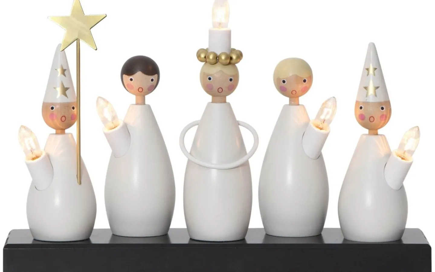 Star Trading Luciakör Adventsljusstake Vit 22cm* Adventsljusstakar 0-30 Cm