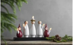 Star Trading Luciakör Adventsljusstake Röd/Vit 22cm* Visa Alla Adventsljusstakar|Adventsljusstakar 0-30 Cm