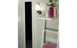 Badrum|Badrumslampor Vägg<Aneta Luigi Vägglampa Antik/Opal IP44