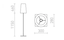 Rendl Lulu Golvlampa 160cm Vit/Krom E27* Golvlampor