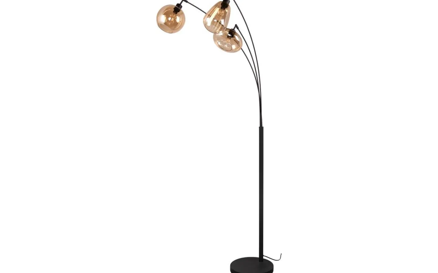 Trio Lighting Lumina Golvlampa 3-delad E14 matt svart/bärnsten* Golvlampor|Golvläslampor