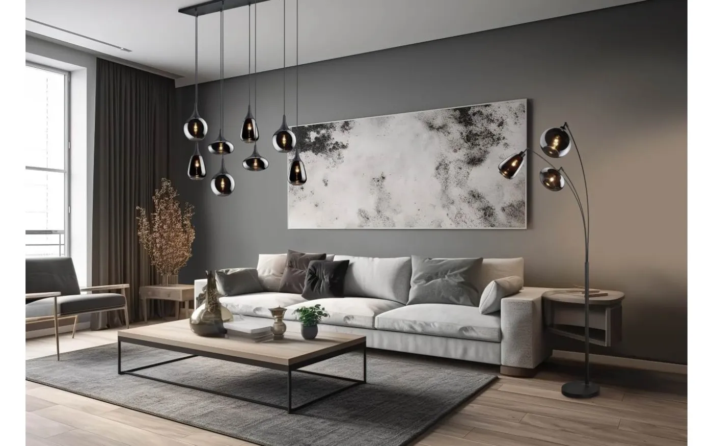 Lumina Golvlampa 3-delad E14 mattsvart