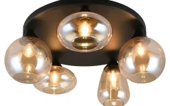 Trio Lighting Lumina Plafond 5xE14 bärnsten* Plafonder