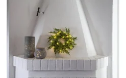 Star Trading Lummer Batteridriven Krans 38cm LED Grön Inomhus* Kransar|Batteri Julpynt Inomhus