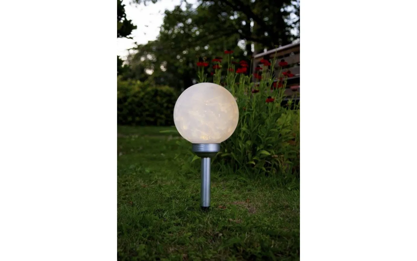 Luna Solcellslampa Klot På Pinne, 37 cm Varmvit 0,12W