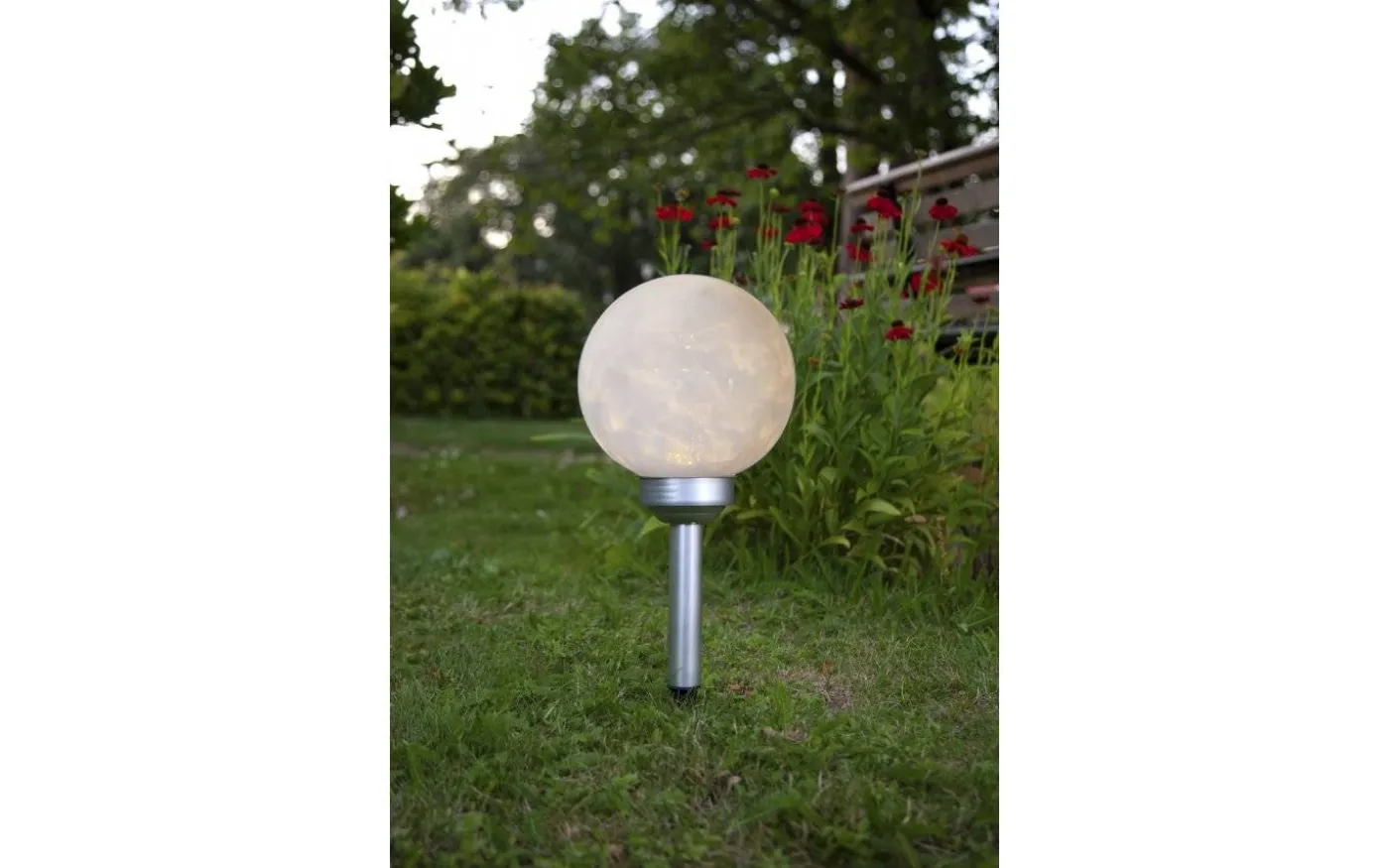 Luna Solcellslampa Klot På Pinne, 37 cm Varmvit 0,12W