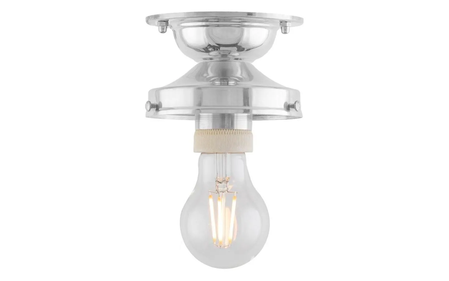 Badrumslampor Tak<Karlskrona Lampfabrik Lundkvist 100 - Förnicklad Badrum IP24