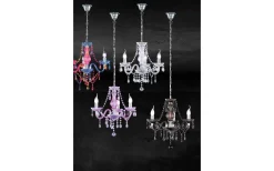 Reality Luster Kristallkrona 46cm 3-delad E14 flerfärgad* Kristallkronor