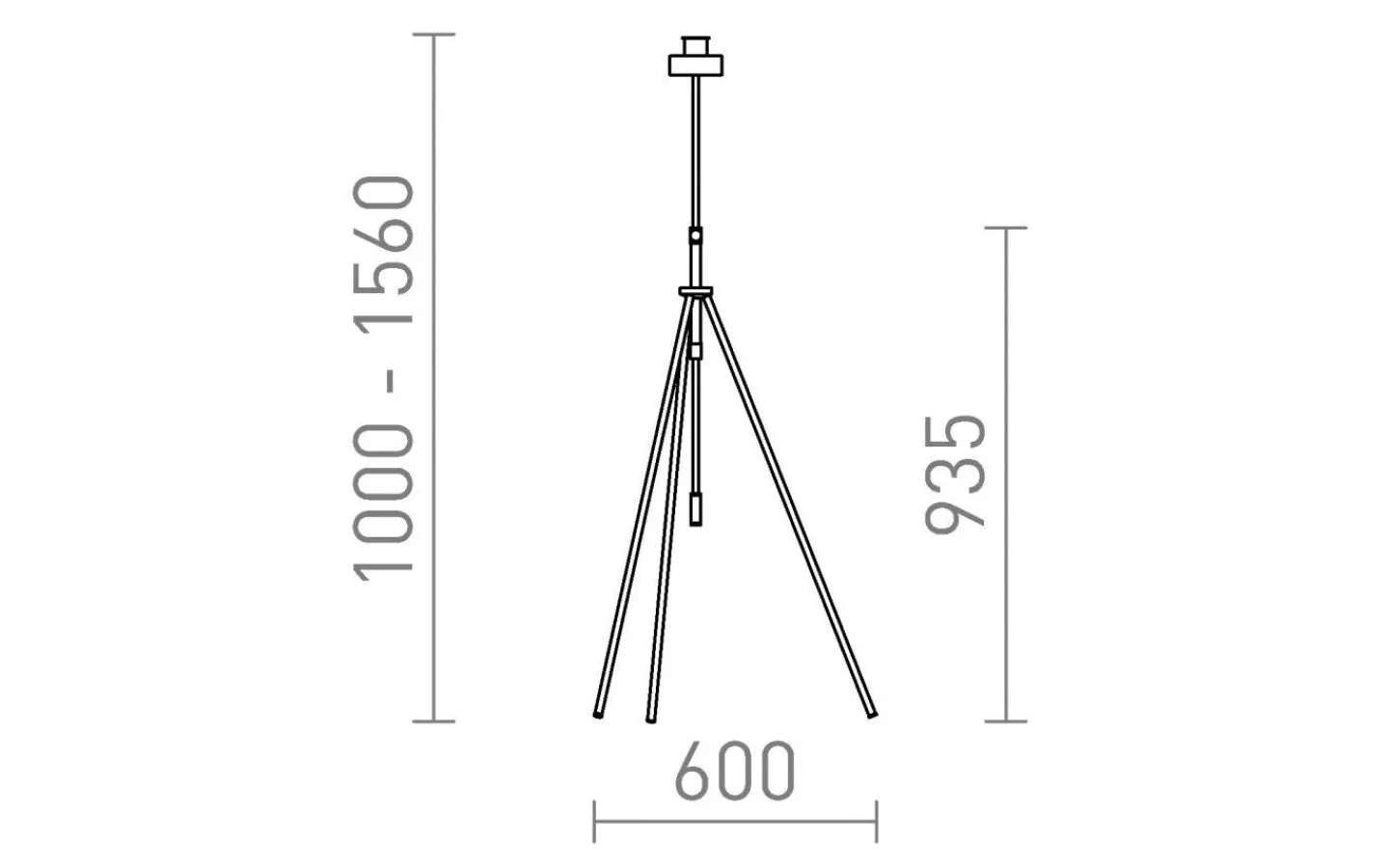 Golvfötter<Rendl Luton Golvfot 156cm Svart/Mässing
