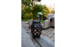 Star Trading Lykta Flame Batteridriven med Timer 23cm Svart* Ljuslyktor