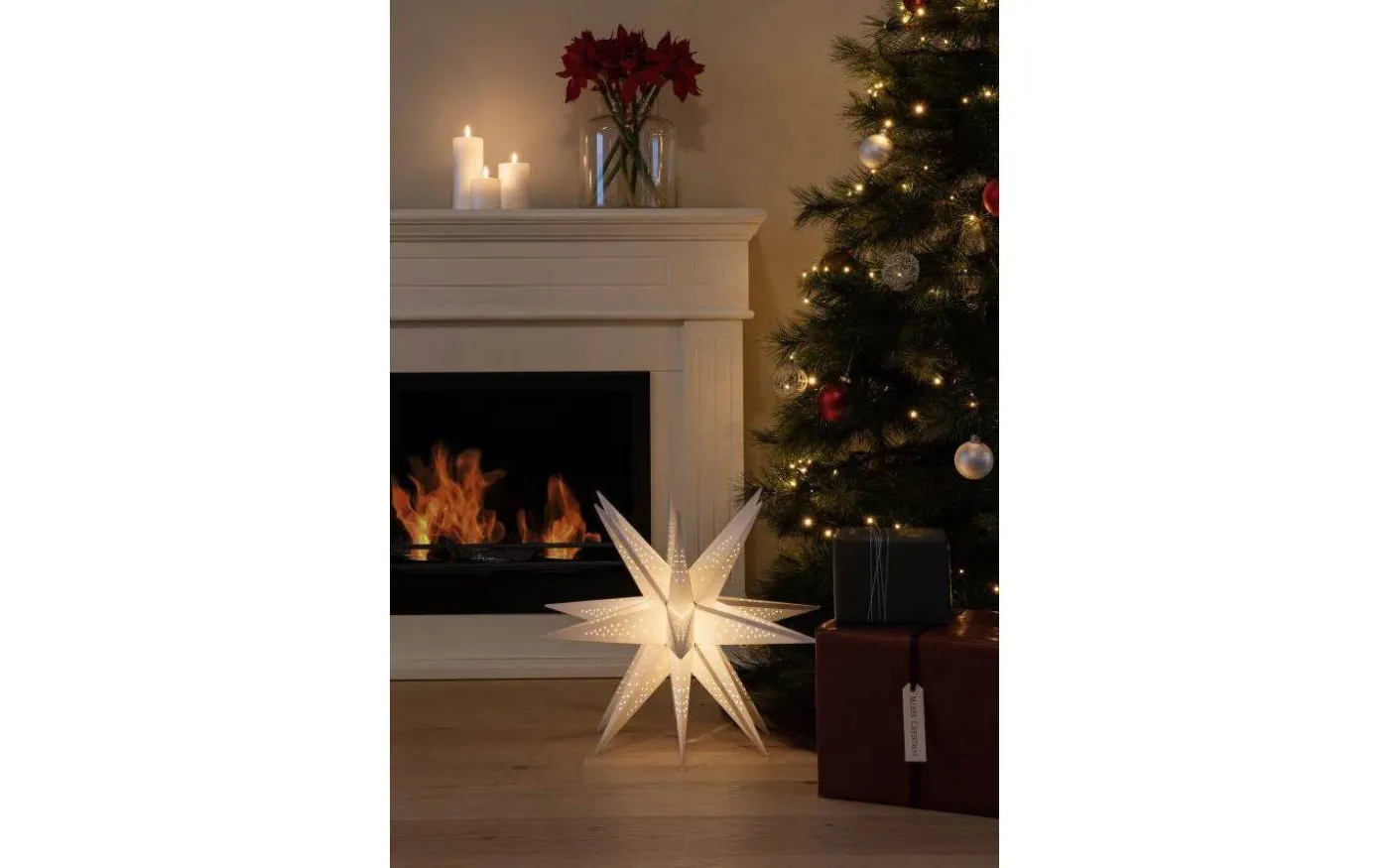 Lynx 3D Julstjärna 60cm Vit