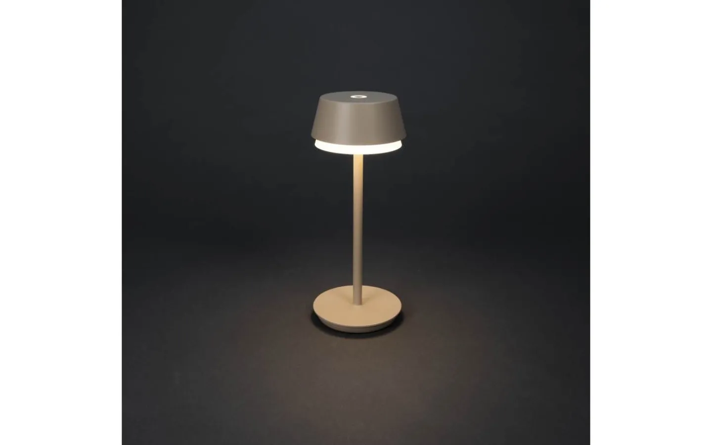 Konstsmide Lyon Uppladdningsbar Bordslampa LED CCT+RGB 30cm Sand IP54* Uppladdningsbara Lampor Utomhus|Uppladdningsbara Lampor Utomhus