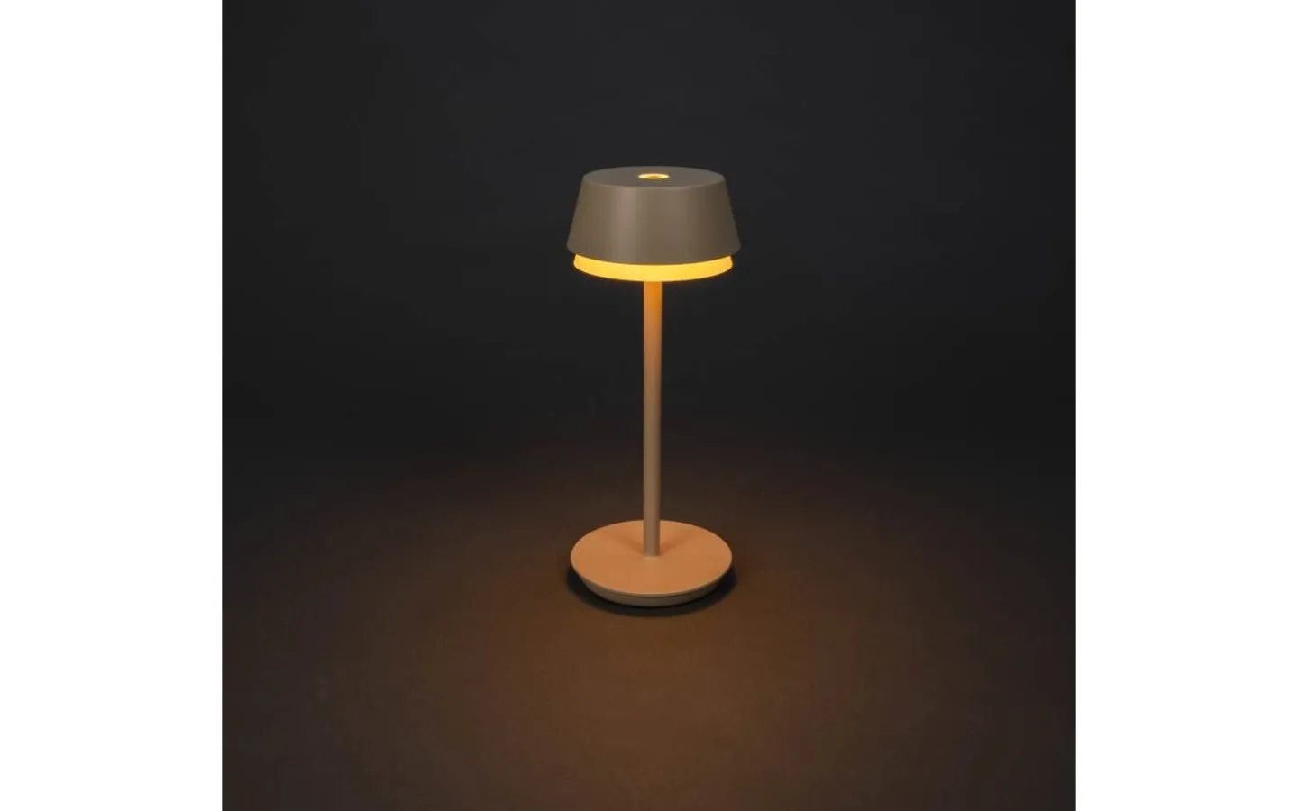 Konstsmide Lyon Uppladdningsbar Bordslampa LED CCT+RGB 30cm Sand IP54* Uppladdningsbara Lampor Utomhus|Uppladdningsbara Lampor Utomhus