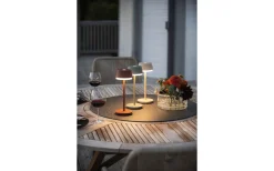 Konstsmide Lyon Uppladdningsbar Bordslampa LED CCT+RGB 30cm Sand IP54* Uppladdningsbara Lampor Utomhus|Uppladdningsbara Lampor Utomhus