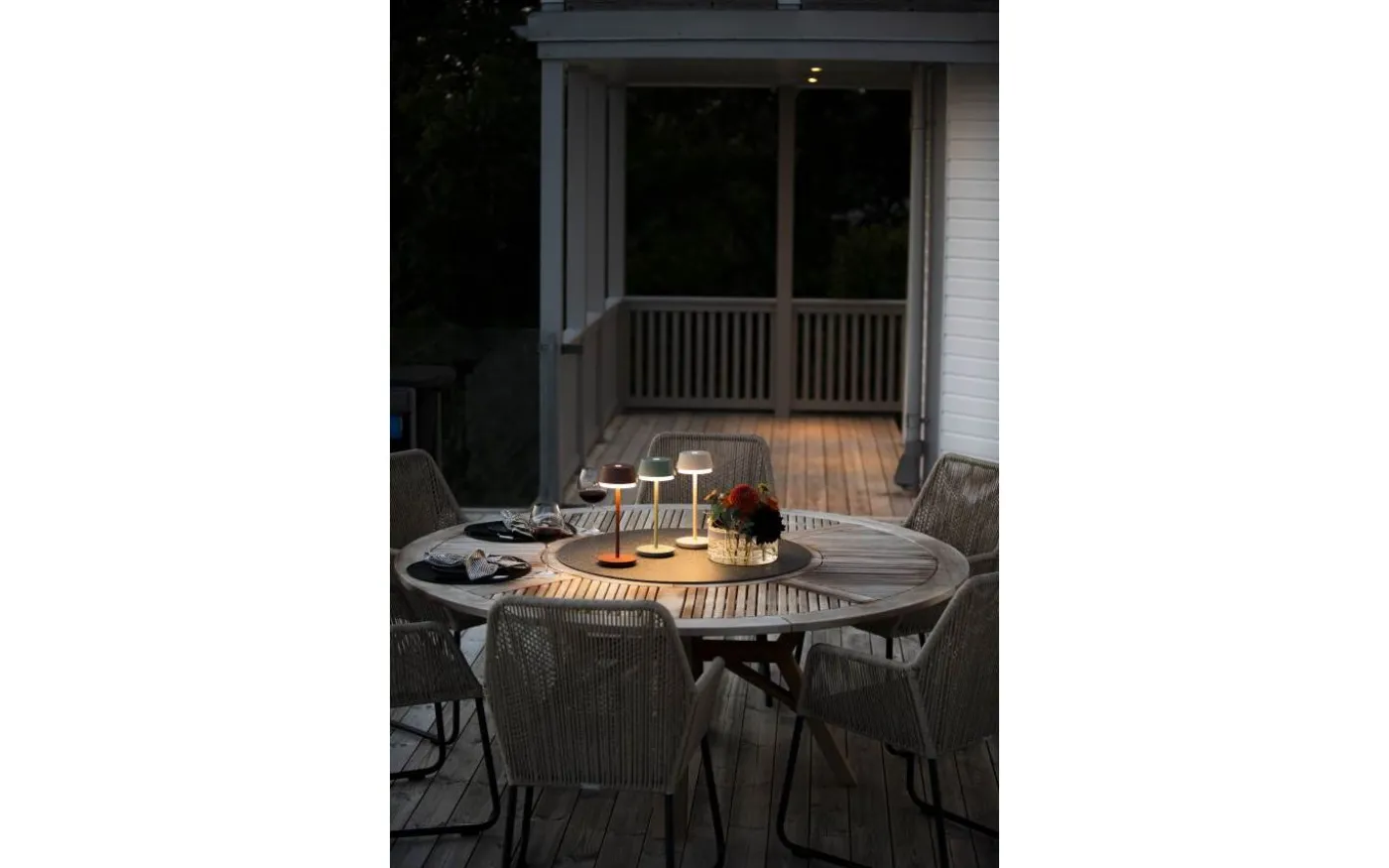 Lyon Uppladdningsbar Bordslampa LED CCT+RGB 30cm Teracotta IP54